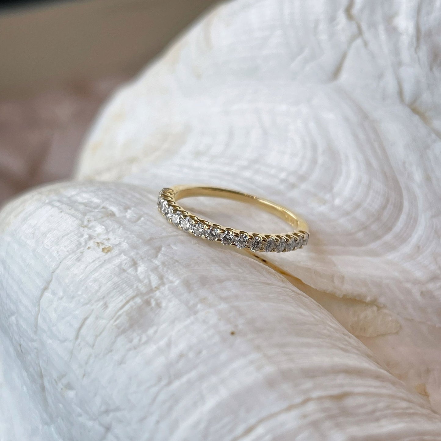 Photo of Diamond Band in a decorative scene, designed by , available at Plumb Gold & Plumb Silver