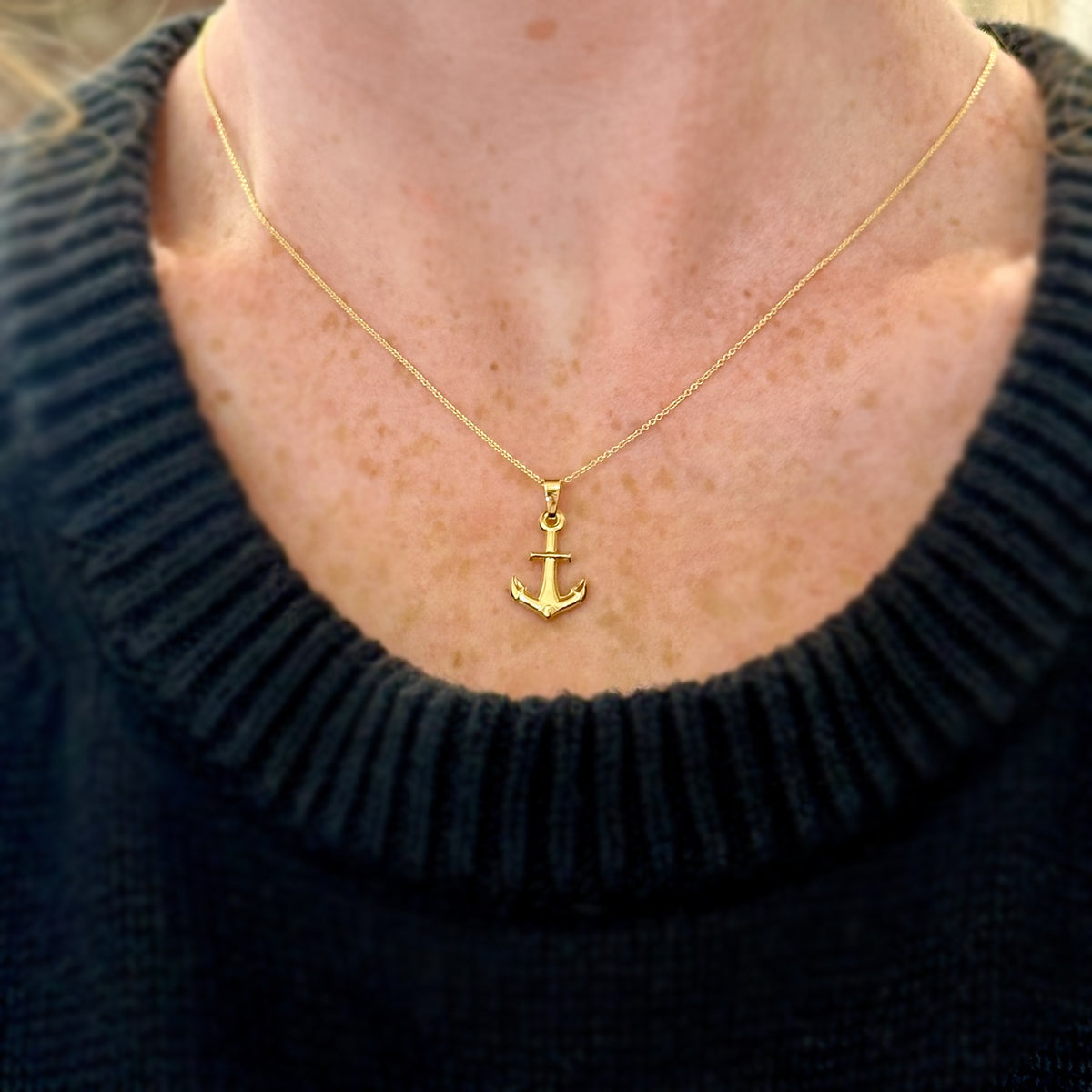 Anchor Necklace – Plumb Gold & Plumb Silver