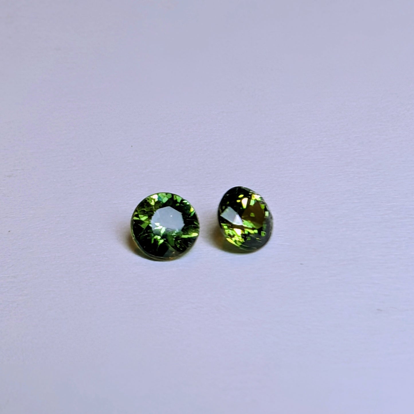 Small Green Sapphire Pair