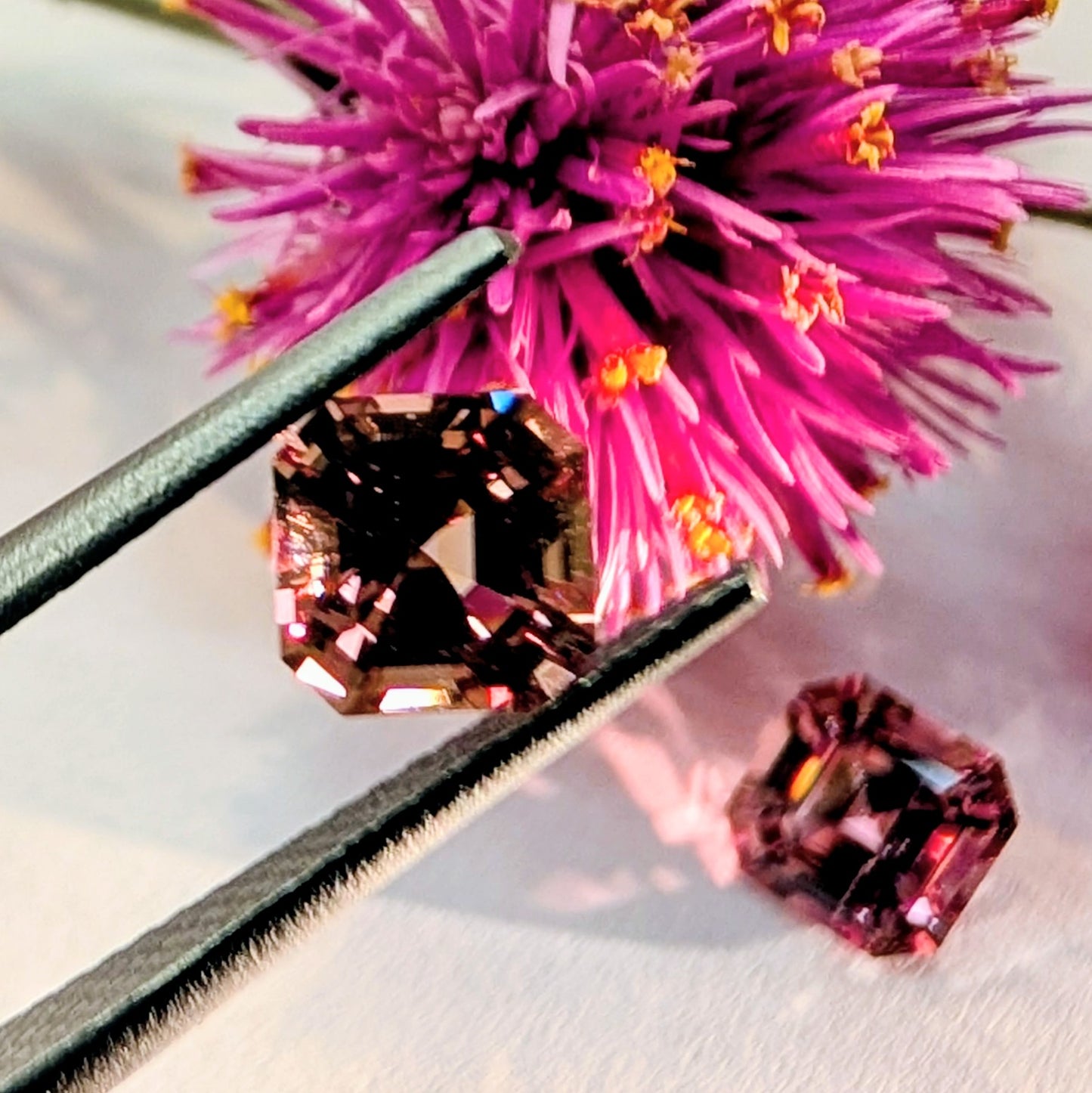 Square Emerald Cut Coral Spinel