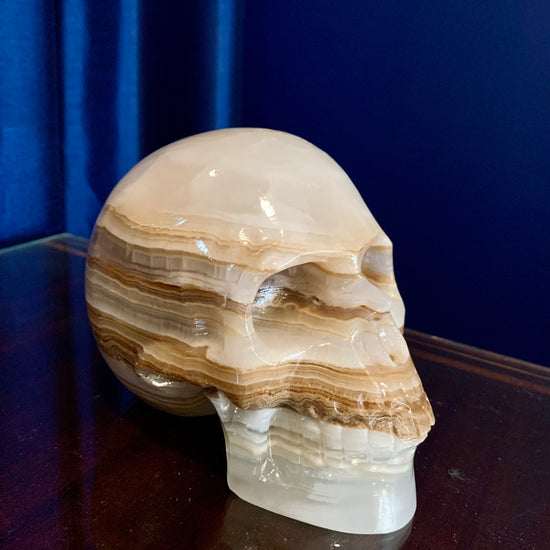 Amber Onyx Polished Skull