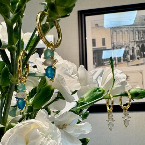 "Bella" Hoop Dangles