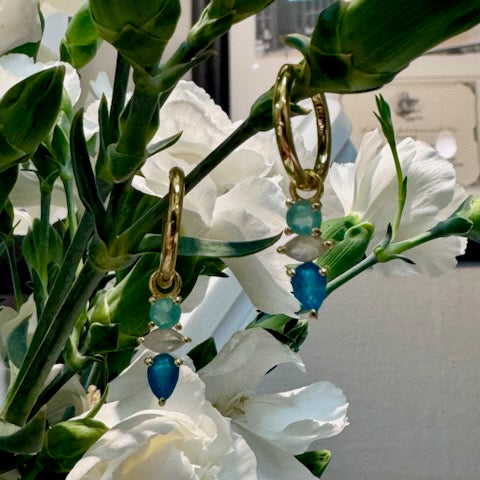 "Bella" Hoop Dangles