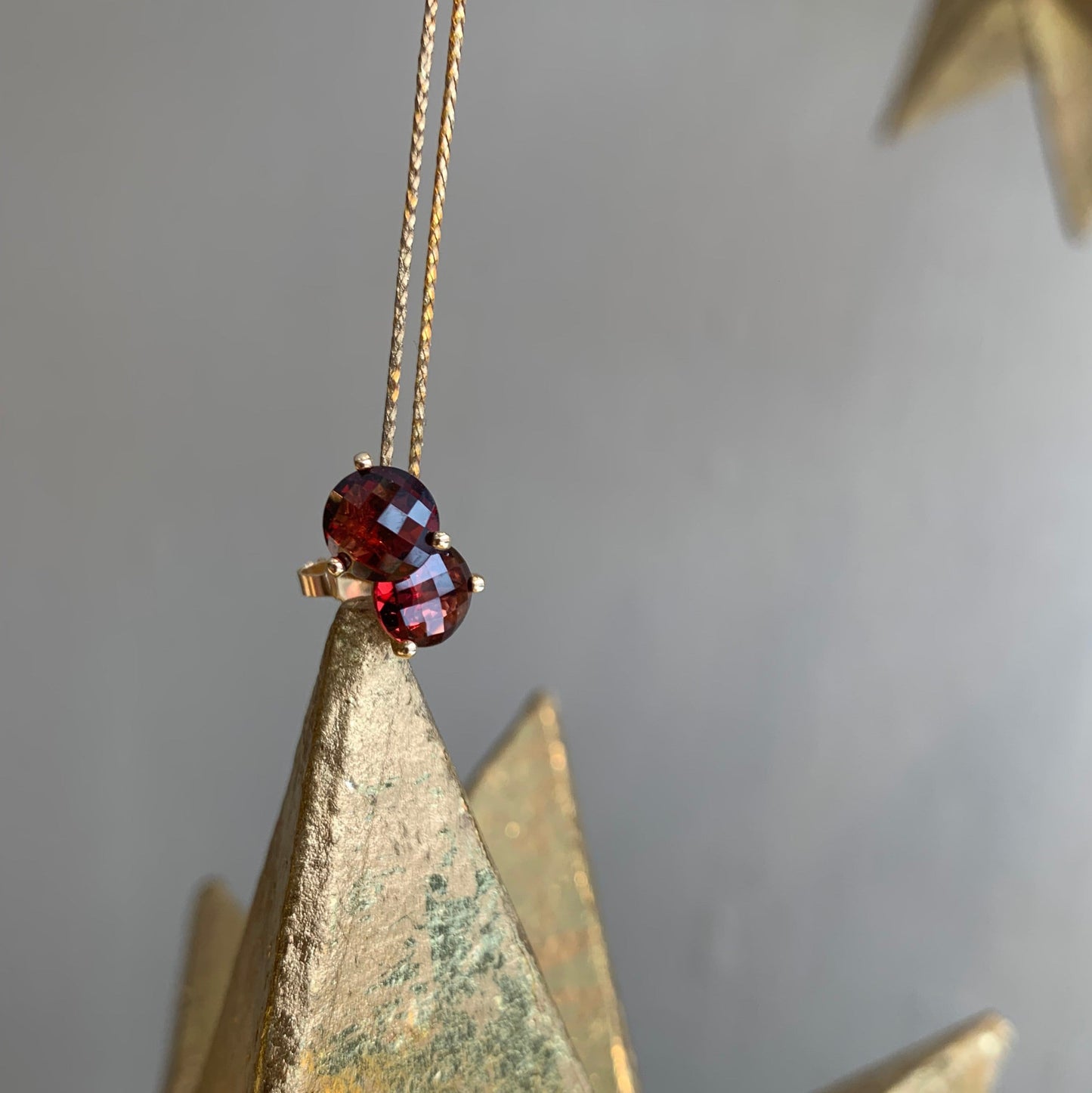 Red Garnet Studs