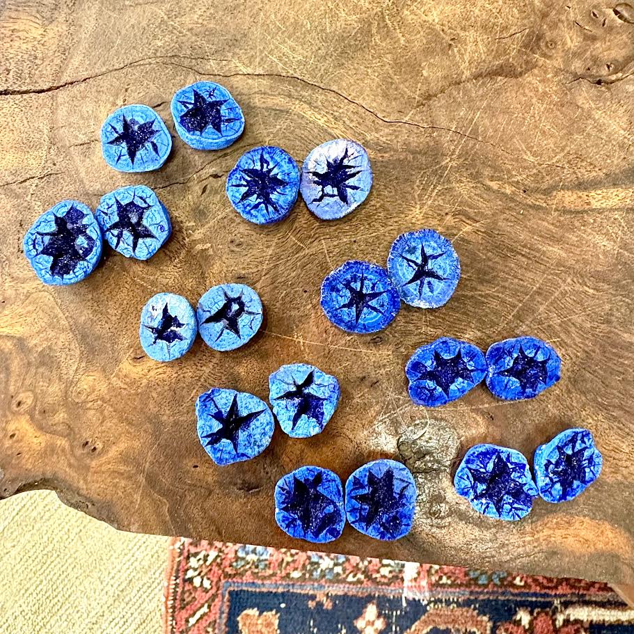 Natural Azurite Geode Pairs