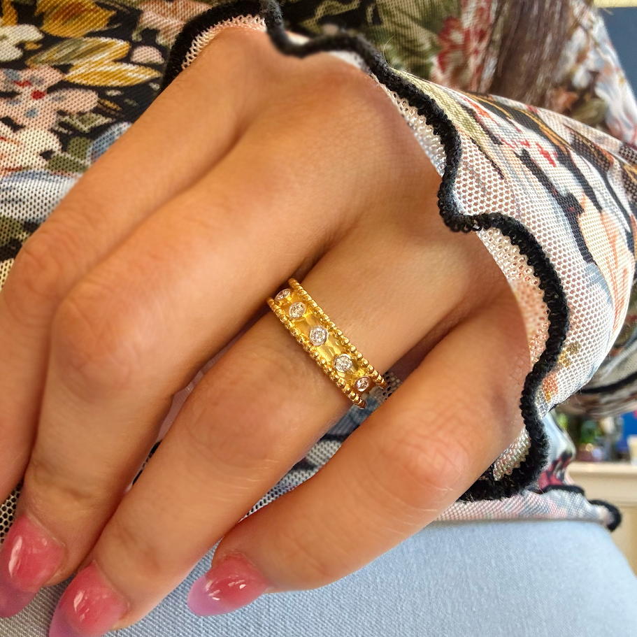 Diamond Bead Ring