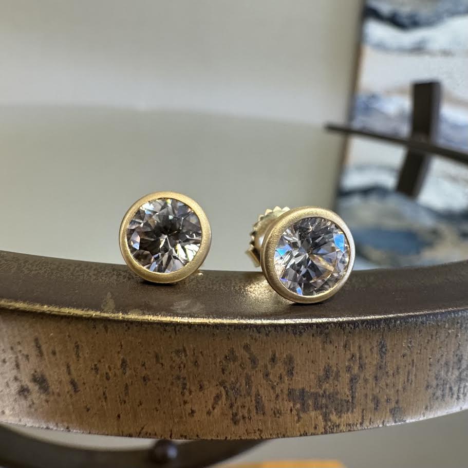 Champagne Zircon Studs
