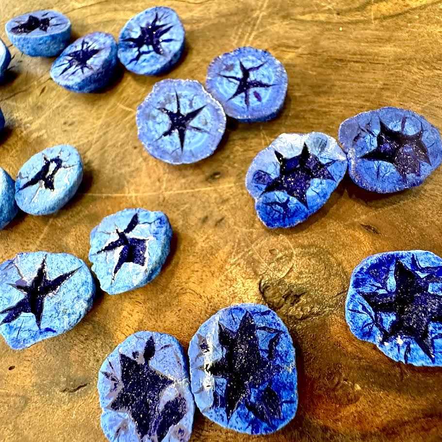 Natural Azurite Geode Pairs
