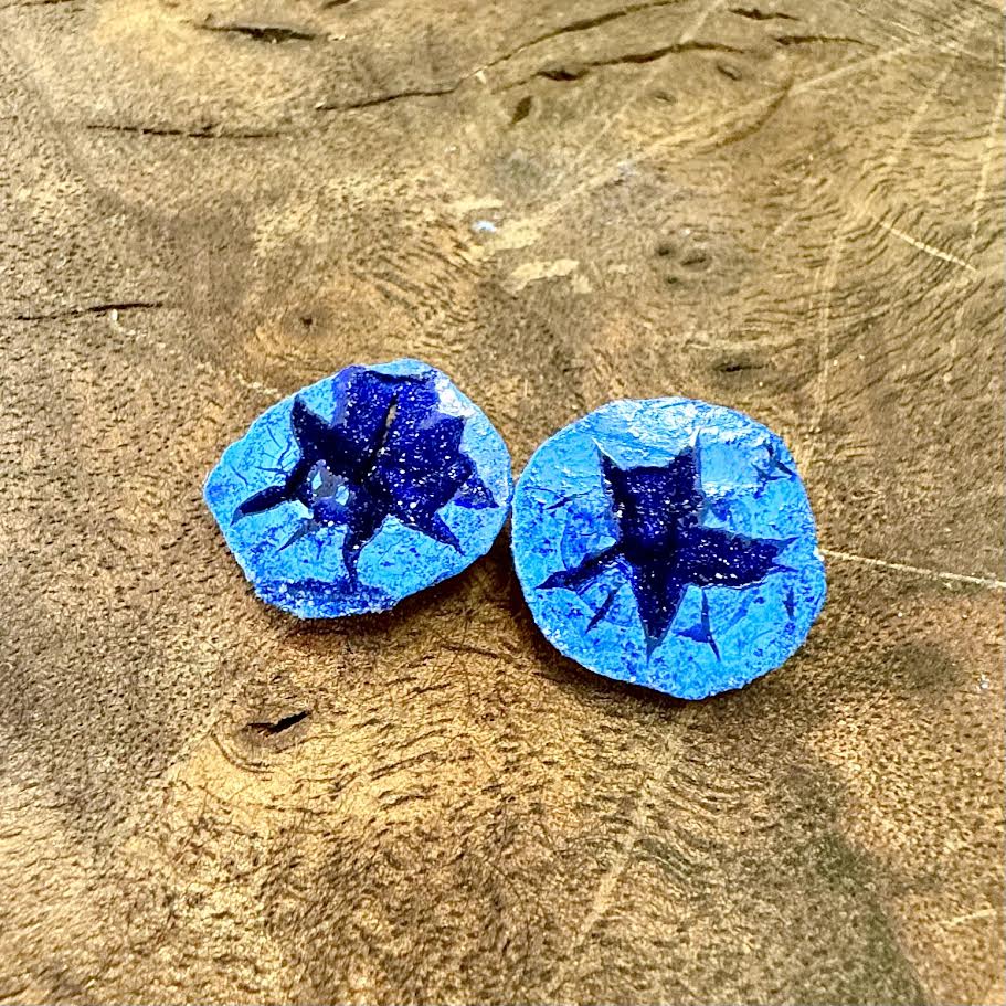 Natural Azurite Geode Pairs