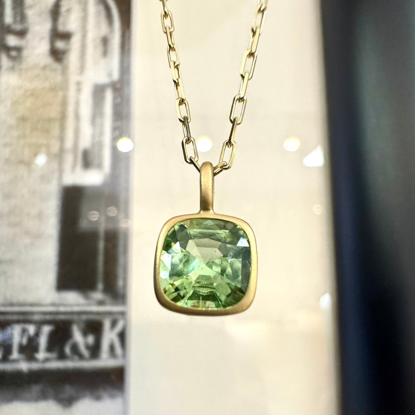 Minty Peridot Pendant
