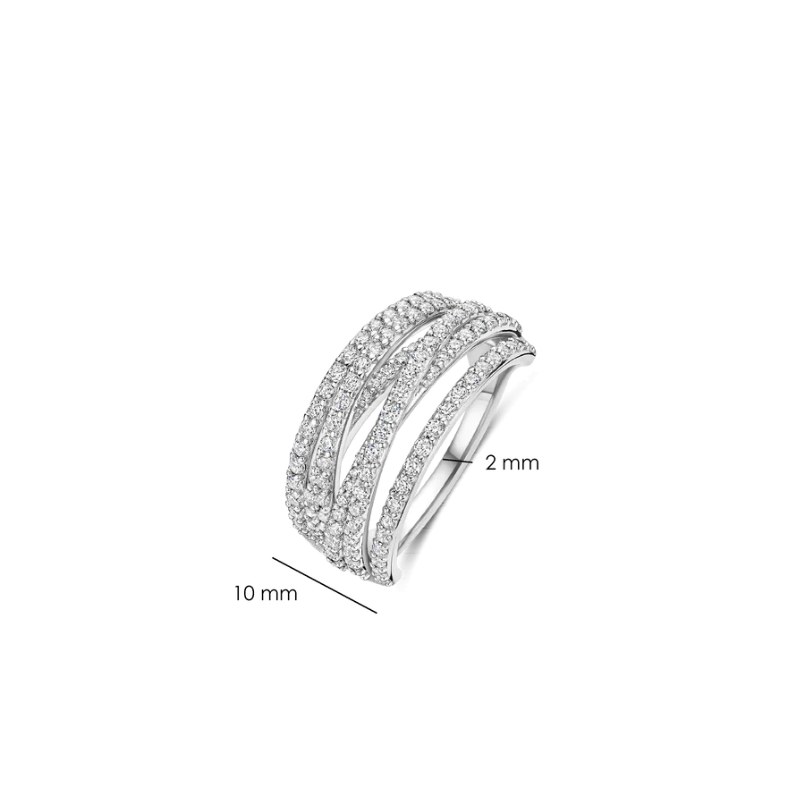 Stardust Zirconia Crossover Ring