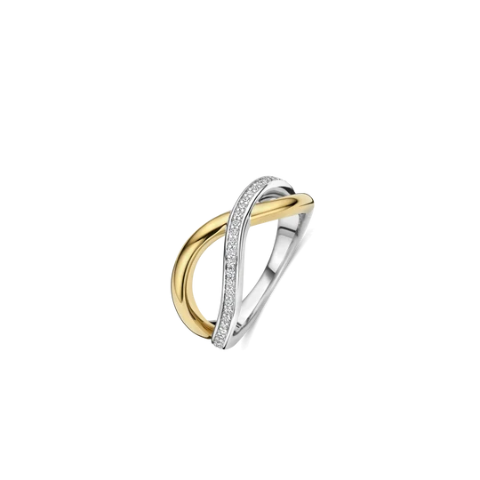 Crossover CZ Ring
