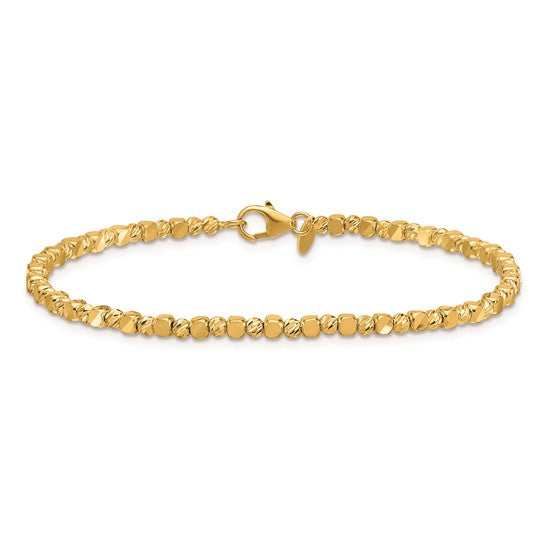 Diamond Cut Bead Bracelet