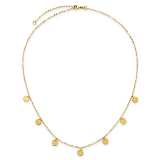 Circle Disk Station Necklace