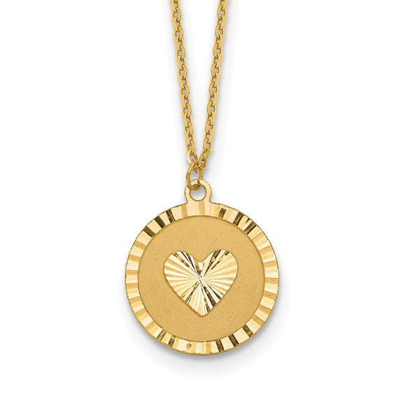 Diamond Cut Heart Necklace
