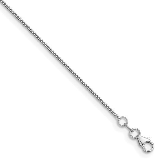 Wheat (Spiga) Chain, Diamond Cut, White