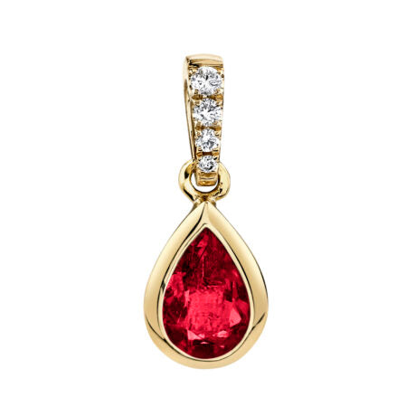 Petite Ruby and Diamond Pendant