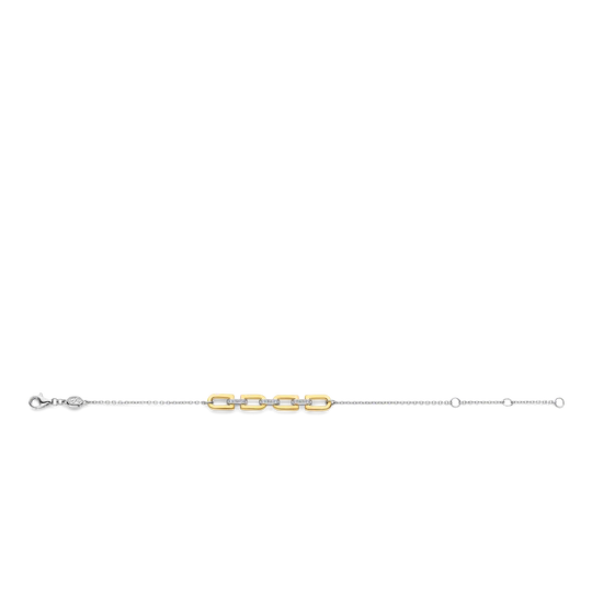 Gold Link Center Bracelet