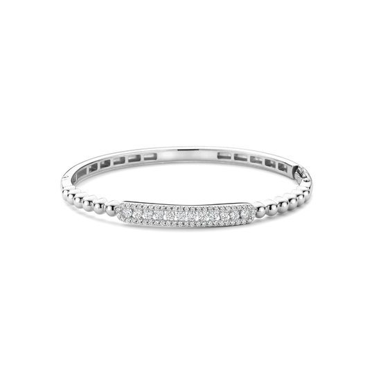 Bead Detail CZ Center Bangle