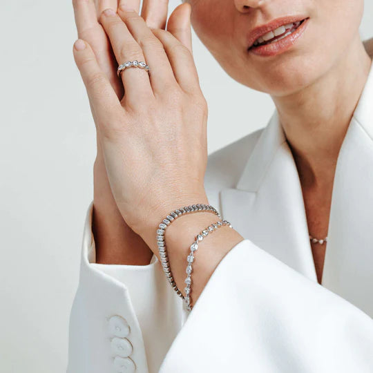 Mix Shape CZ Tennis Bracelet
