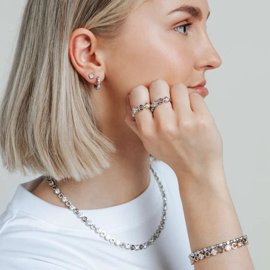 Mix Shape CZ Tennis Bracelet