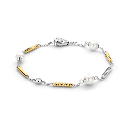 Pearl Station Bar Bracelet