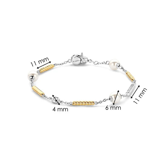 Pearl Station Bar Bracelet