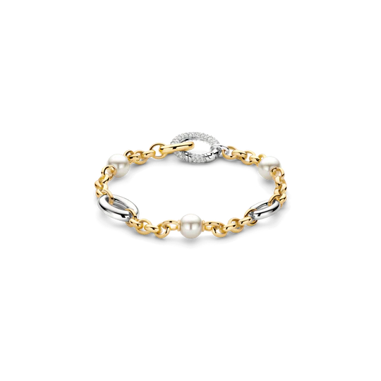 Pearl Ovals CZ Bracelet
