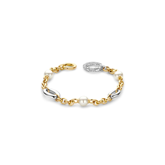 Pearl Ovals CZ Bracelet