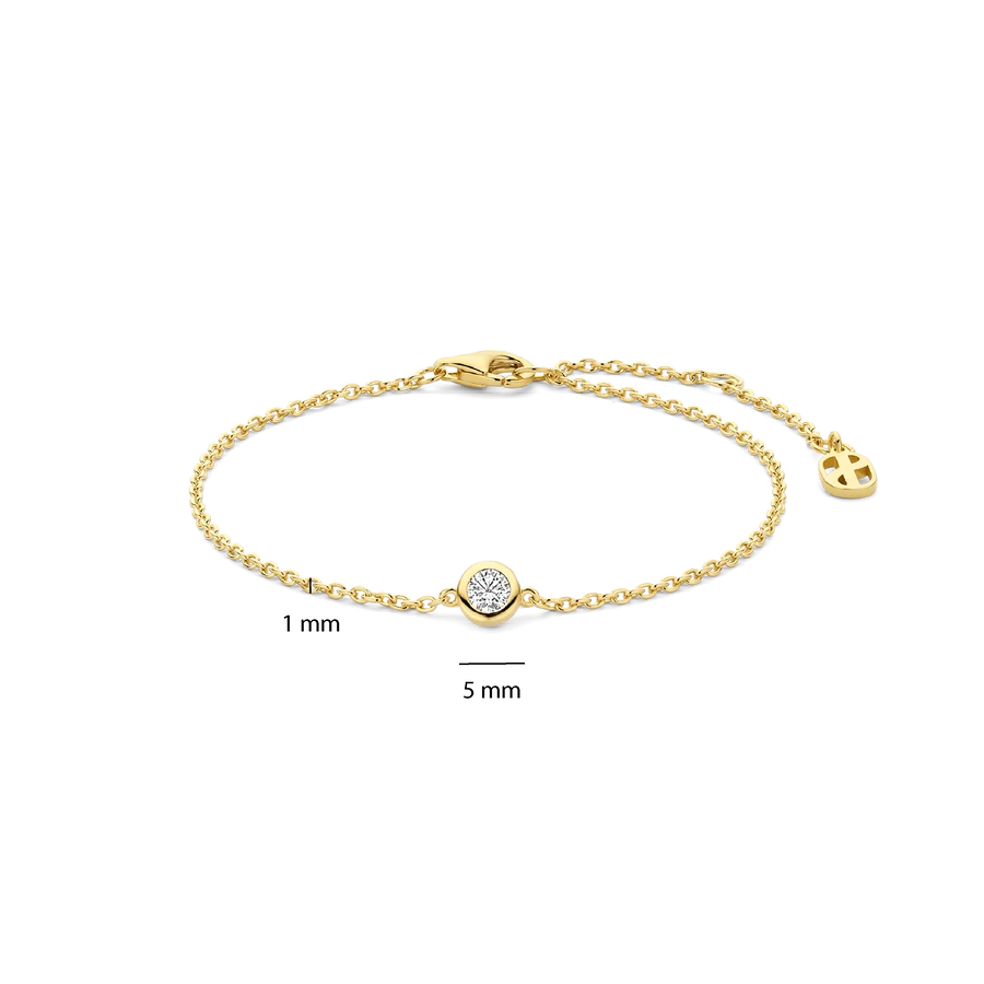 Classic Bezel CZ Solitaire Bracelet