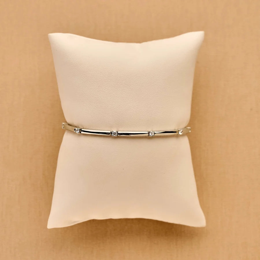 Bar CZ Station Bracelet