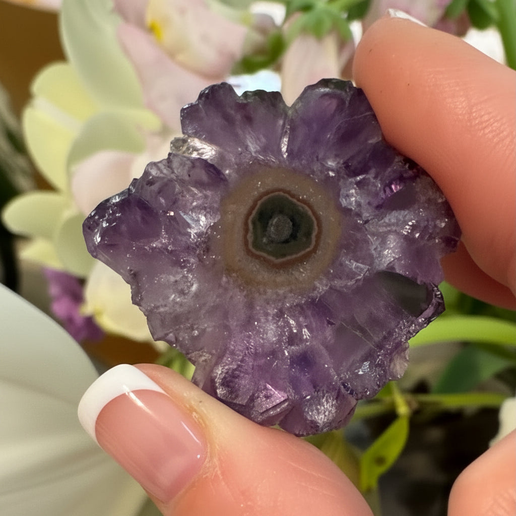 Agate and Amethyst Stalactite