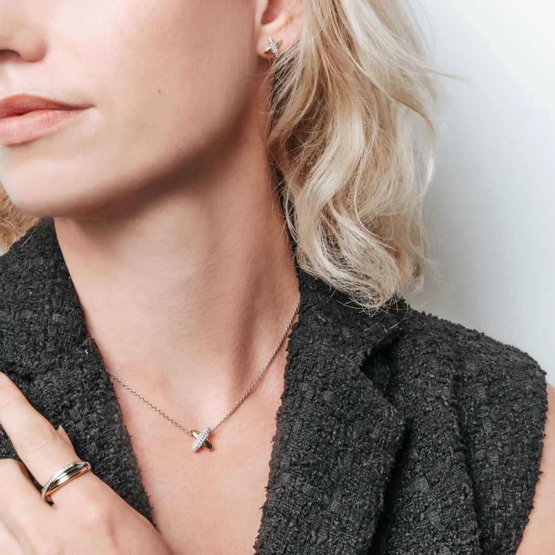 "X" Pavé Necklace