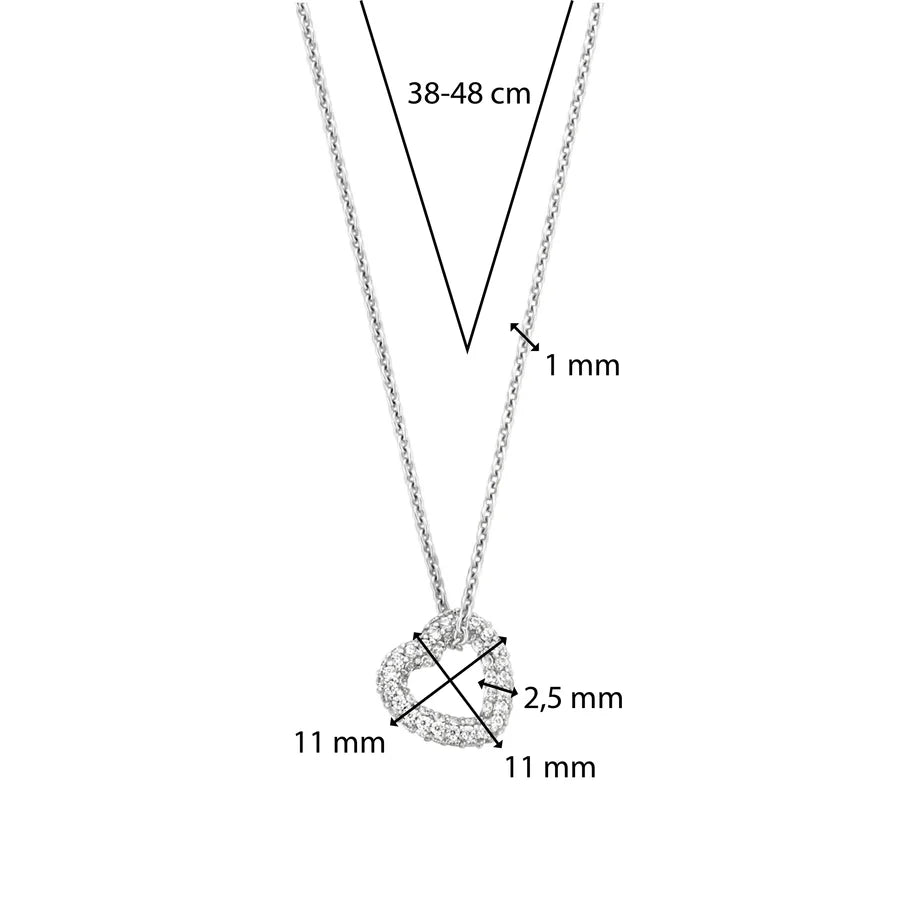 Heart CZ Necklace