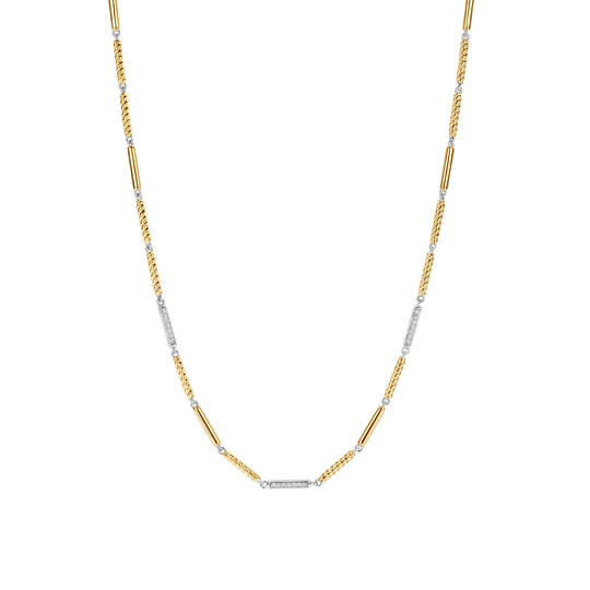 Gold Plate Bar Necklace