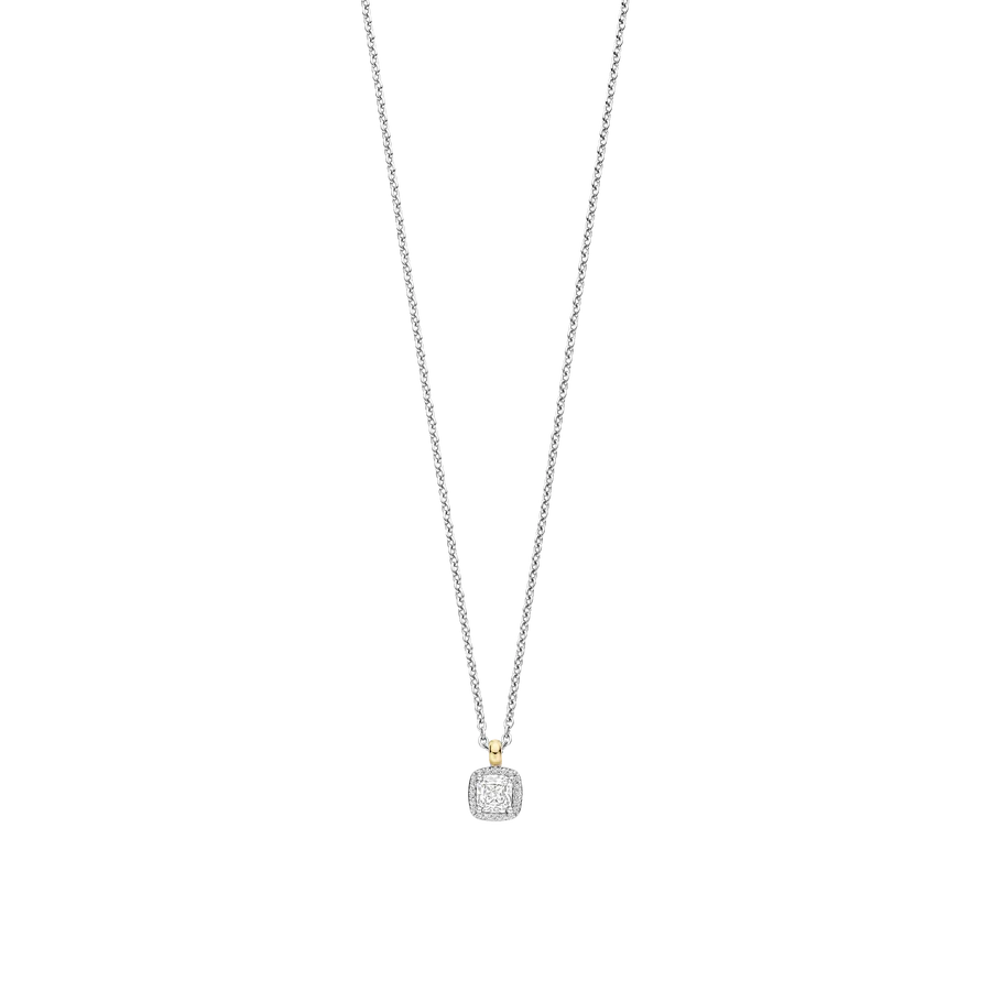 Halo Cushion CZ Pendant