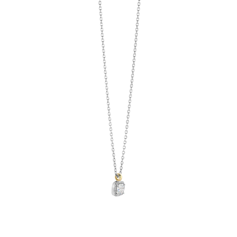 Halo Cushion CZ Pendant