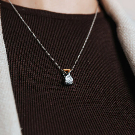 Twisted Cz Necklace