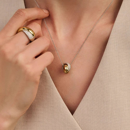 Bold Crossover Necklace