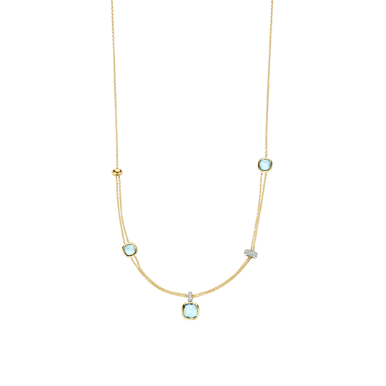 Layered Cushion Necklace
