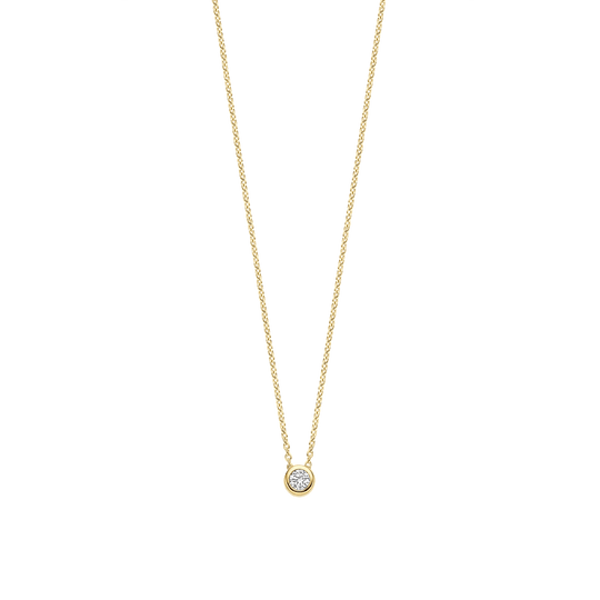 CZ Bezel Solitaire Necklace