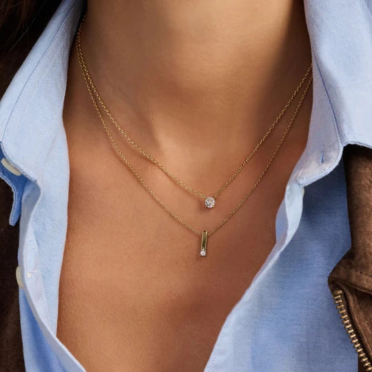 CZ Bar Necklace