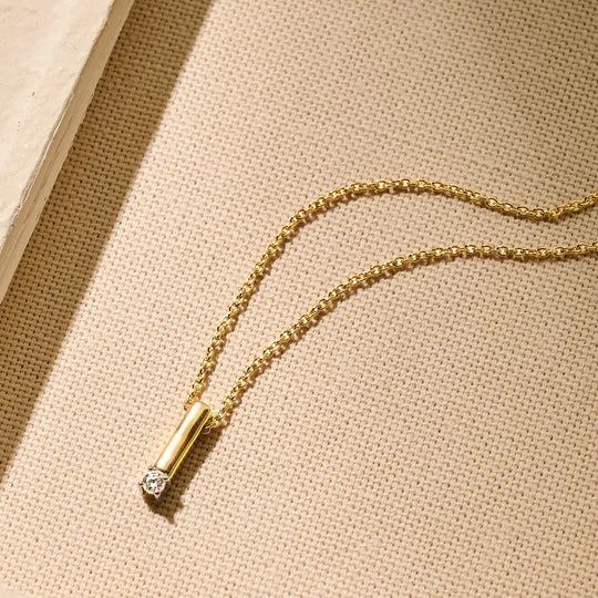CZ Bar Necklace