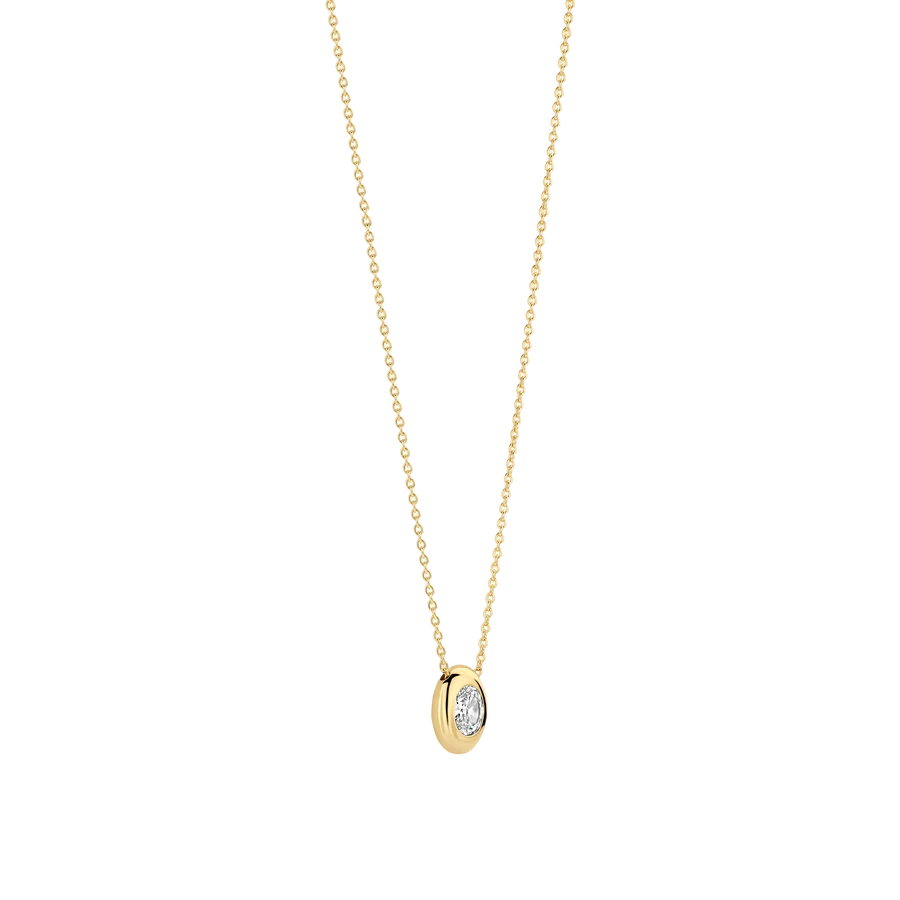 Domed Oval CZ Pendant