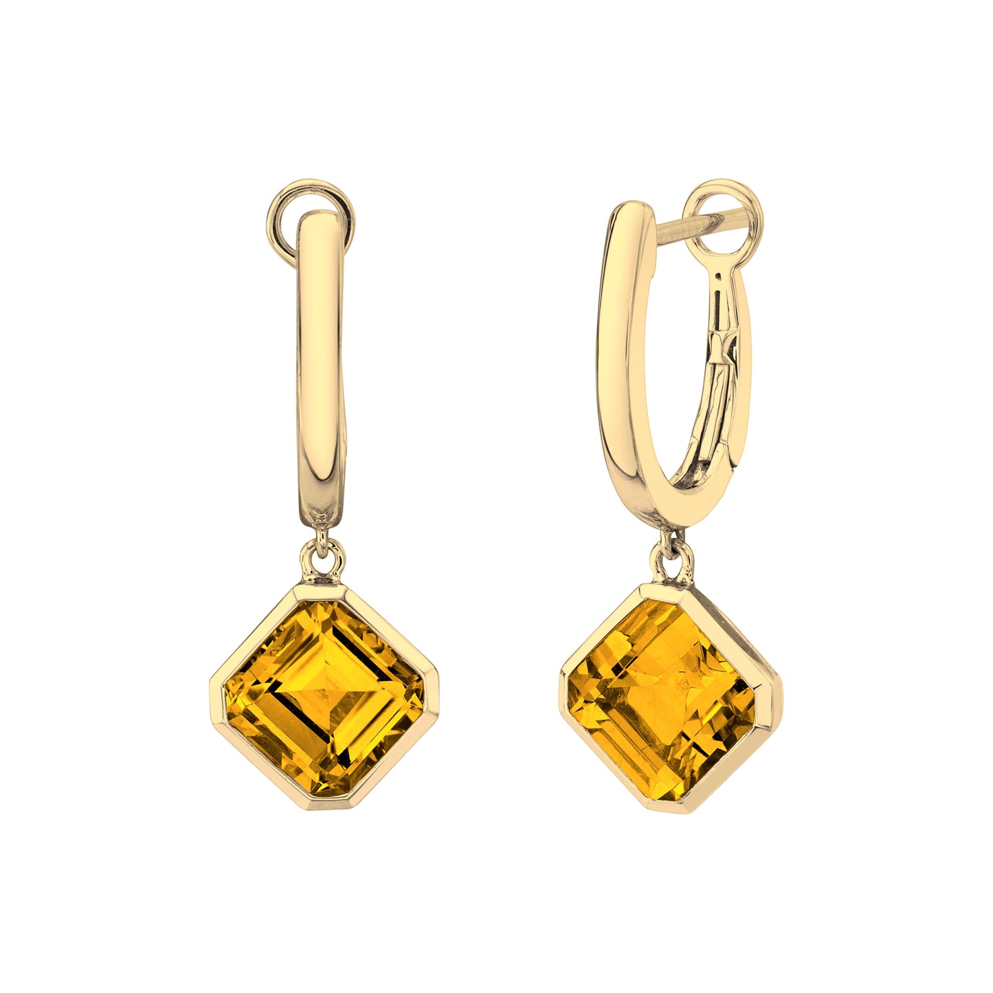 Asscher Cut Gemstone Dangles