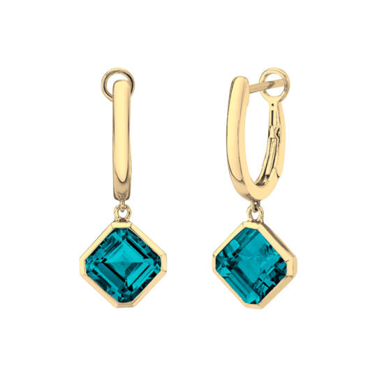 Asscher Cut Gemstone Dangles