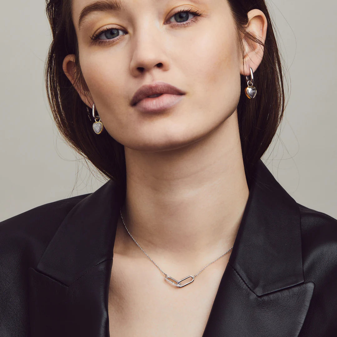 Paperclip Link Center Necklace