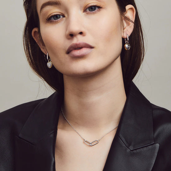 Paperclip Link Center Necklace