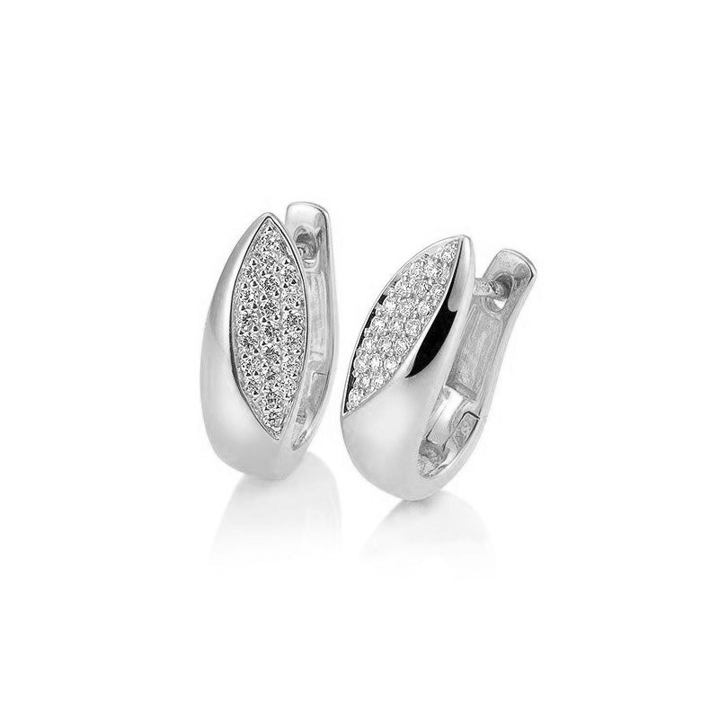 Diamond Leaf Earrings
