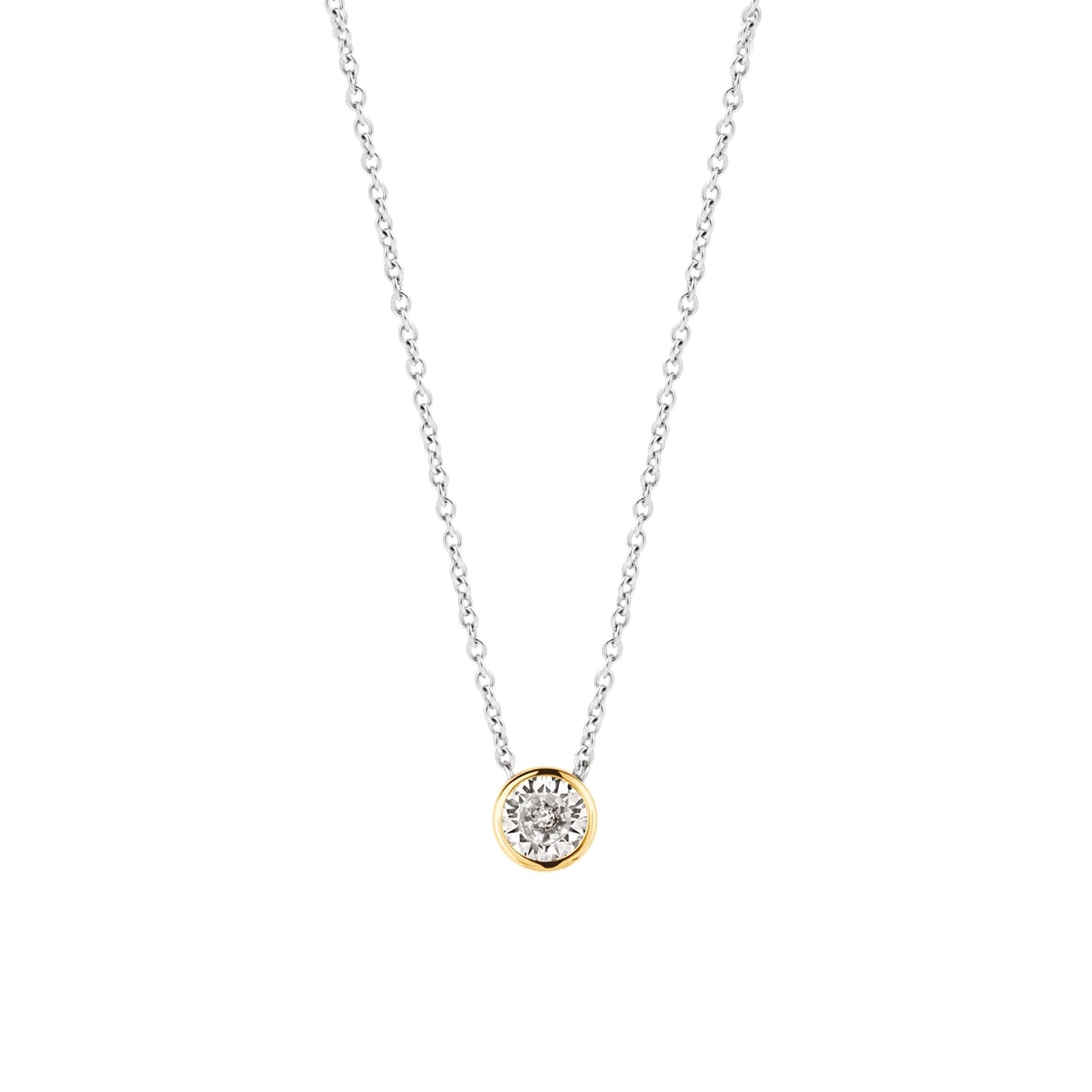 CZ Bezel Solitaire Necklace